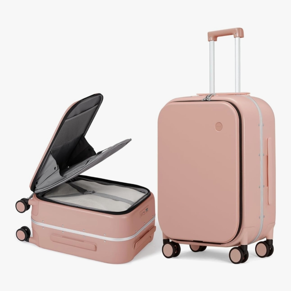 Chic Pink Rolling Luggage
